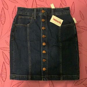 madewell denim skirt